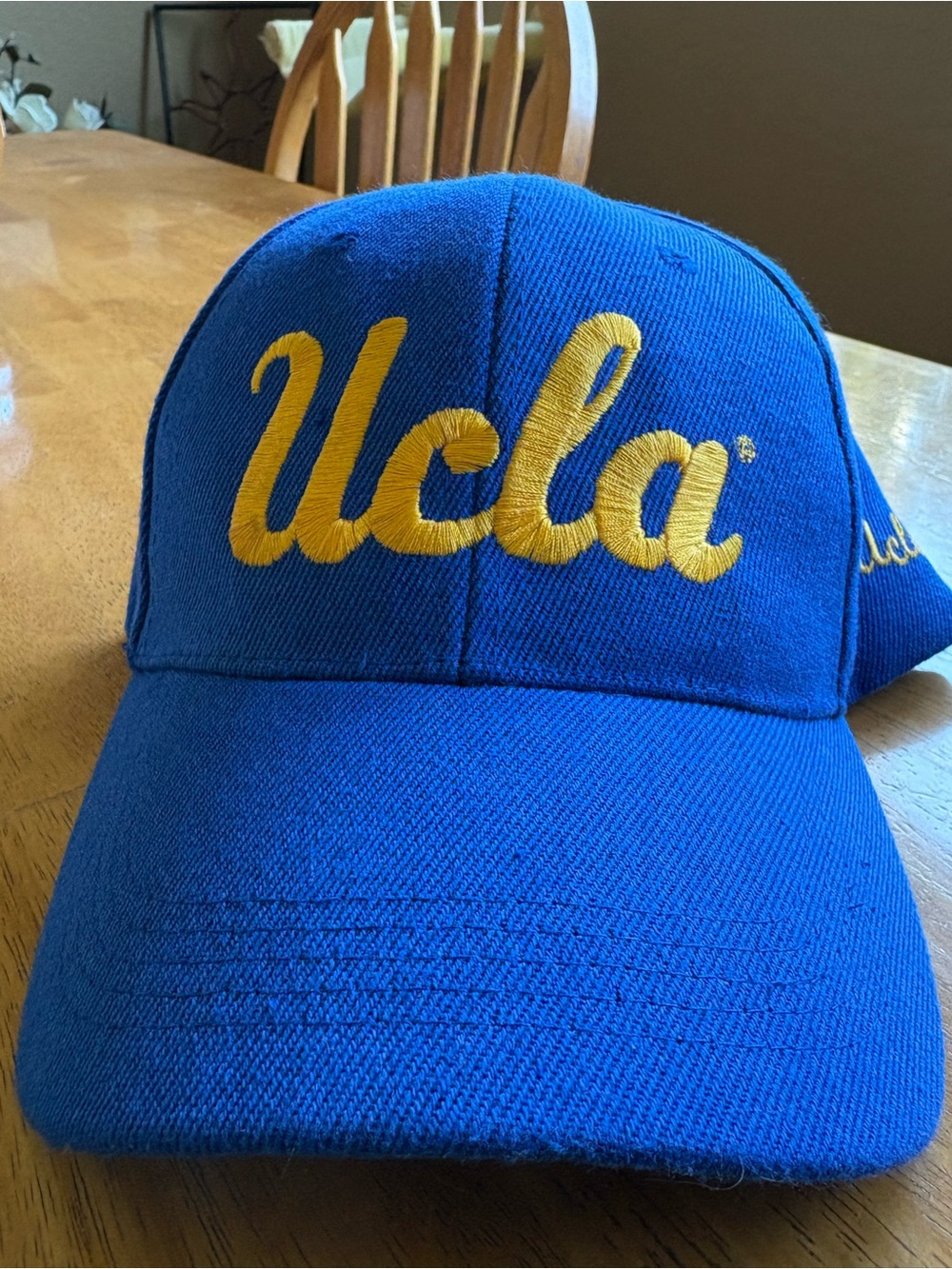 UCLA Blue and Gold Script Logo Baseball Cap